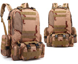 55L Climbing Hiking Military Tactical Backpack